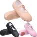 SATINIOR 3 Pairs Ballet Shoes for Girls Toddlers Practice Shoes Ballet Shoe Yoga Shoes 3 Colors Ballet Slippers Flats for Toddler Kids Dancing 11 Little Kid Black, Pink and Beige