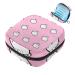 Menstruation pad bag with zipper women's napkin bag tampons collective bags for women and girls (white cute rabbits pink background)