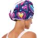 Neon Cartoon Heart Hair Towels 2 Pack | Super Absorbent Quick Dry Turbans for Women & Girls - Buy Online on GoSupps.com