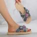 HSYHKDSY Women's Glitter Flat Sandals - Elegant Casual Summer Shoes | Comfortable Holiday Footwear - Blue 4.5 UK - Buy Online on GoSupps.com