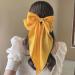 Big Bow Hair Clips Large Bowknot Hairpin French Hair Clips with Long Silky Satin Ribbon Solid Color Hair Barrettes Accessories for Women Girls (Yellow) - Buy Online on GoSupps.com