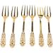 Coffee Spoon Holder Dessert Spoon Holder Swan Style Widely Used for Family (Gold White Holder with Fork) - Buy Online on GoSupps.com