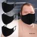 Extra Large Black Face Masks for Men - 3-Ply Breathable Cloth Adjustable Ear Loops Reusable & Washable for Big/Beard Faces - Buy Online on GoSupps.com