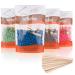 Wax Beads, Hard Wax Beans 400g Wax Beads for Hair Removal with 10 Pcs Wood Sticks for Full Body Brazilian Bikini Face Legs Eyebrow Painless at Home for Woman Men