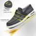 LuVlc Men's Diabetic Orthopedic Slip-on Shoes - Adjustable Closure, Wide Width Walking Sneakers for Edema, Plantar Fasciitis, Bunions, Arthritis - Blue, Size 40 - Buy Online on GoSupps.com