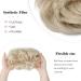Synthetic Messy Hair Bun Scrunchie Extension in Ash Blonde/Bleach Blonde - Curly Wavy Chignon Updo for Women | Ponytail Hair Accessories - Buy Online on GoSupps.com