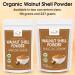 Organic Walnut Shell Powder| Natural Exfoliant | Resealable Zip Lock Pouch | USDA Organic| Pure & Natural Powder for Skin | Suitable for Face body & Foot Scrub | 114 Grams (4 OZ) 4 Ounce (Pack of 1) 4.0 - Buy Online on GoSupps.com