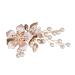 Bridal Alloy Flower Hair Clip Faux Pearl Hairpin Fashion Rose Gold Leaves Handmade Headpieces Wedding Hair Accessories for Brides Bridesmaid Women Girls