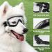 Namsan Adjustable Dog Sunglasses | Waterproof & Windproof Protective Glasses for Medium/Large Dogs | Perfect for Motorcycle Rides - Clear Silver - Buy Online on GoSupps.com