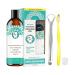 237ml Mouthwash Natural Alcohol-Free Gum Rinse - Column with Tongue Scraper and Toothbrush for Oral Hygiene Health and Dry Teeth Repair for Travel and Adults