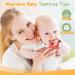 Silicone Teething Toys for Babies 0-12 Months - 3 Pack Bear Buddy Hand Teether | Mushroom Infant Chew Toy for Teething Relief - Dishwasher & Freezer Safe - Claret & Yellow & Green - Buy Online on GoSupps.com