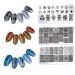 3pcs Nail Art Stamp Templates Stamper Scraper Kit Maleicure Stencil Nail Art Tools (OM-D19 Om-D20 Om-D21)