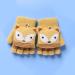 Toddler Kids Puppy Flip Top Half Finger Gloves | Ages 3-8 Yrs | Fox/Yellow - Buy Online on GoSupps.com