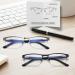 Men Premium Multifocus Blue Light Blocking Reading Glasses 2 Pack - Metal Frame, No Broken Spring Hinge, 2.5x - Black & Gun-Silver - Near Range Workspace - Buy Online on GoSupps.com