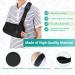 Adjustable Arm Loop & Shoulder Immobilizer Bandage - Soft Padded Strap for Broken Arms & Wrists - Unisex Black Ideal for Adults | International Shipping - Buy Online on GoSupps.com