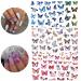 Baoximong Butterfly Nail Stickers - 8 Sheets Colorful Spring 3D Self-Adhesive Decals | Holographic Laser Design Nail Art Accessories for Women - Buy Online on GoSupps.com