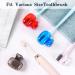 Eaezerav Toothbrush Head Cover Cap 4 Pack - Protects Toothbrushes for Travel & Home Use - Red, Blue, Clear, Grey - Buy Online on GoSupps.com