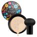 Hagar Mushroom Head air pillow CC cream |100 g Natural mushroom head primer moisturizing pigment CC Liquid Foundation with mushroom head sponge for women and girls natural color