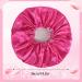 2-Piece Adjustable Silk Bonnet Set for Women - Red+Black Satin Sleep Caps for All Hair Lengths - Curly Hair Protection Head Cover - 36cm - Buy Online on GoSupps.com