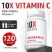10X Health Vitamin C 1000mg - 120 Capsules Vitamin C High Dose Ascorbic Acid for Immunity Antioxidant Protection Collagen & Tissue Support for Adults - VitaminC 1000 mg - Non-GMO Gluten-Free - Buy Online on GoSupps.com