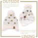 XIAOHAWANG Knitted Baby Hat with Pompom - Warm Beanie for Toddler Kids 2-4 Years - Beige Dot with Fleece Lining - Buy Online on GoSupps.com