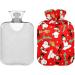 Heat Bottle 1L | Plush Warming Bag with Merry Christmas Santa Cover | Leak-Proof for Winter Sports & Outdoor Comfort - Buy Online on GoSupps.com