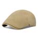 VOBOOM Cotton Flat Cap Cabbie Hat Gatsby Ivy Cap Irish Hunting Hat Newsboy Khaki