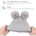 XIAOHAWANG Warm Kids Beanie | Winter Knitted Baby Hat | Boys Girls Infant Toddler Toque with Pompom | 0-6 Months Gray - Buy Online on GoSupps.com
