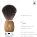 M HLE VIVO Olive Wood 3-Piece Black Fibre Razor Shaving Set | Premium Eco-Friendly Shaving Accessories - International Shipping Available - Buy Online on GoSupps.com