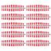 Lurrose 120pcs red false nail tips full cover short fake nail DIY nail art