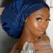 Jumbo Size Waterproof Shower Cap for Afro Hair | Adjustable & Reusable | Blue - Buy Online on GoSupps.com