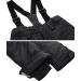 Kids Winter Snow Ski Pants with Removable Suspenders - Black (10-12 Years) - Buy Online on GoSupps.com