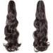 TESS Claw Clip in Ponytail Hair Extensions 18 Inches Curly Wavy Ponytail Extension #4A Dark Brown Hair Extensions Clip in Ponytail Brown for Women 140g - Buy Online on GoSupps.com
