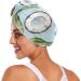 Watercolor Coconuts & Green Leaves Hair Towel 2 Pack - Super Absorbent Quick Dry Turbans for Women & Girls - Buy Online on GoSupps.com