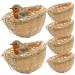Obelunrp Bird Nest for Wildbird 6pcs 3.9inch Bamboo Woven Nesting Boxes for Wild Birds Hatching Breeding Cave for Parrot Canary or Cockatiel - Buy Online on GoSupps.com
