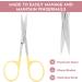 Fine Lines Stainless Steel Curved Scissor - Gold Manicure Tool for Nails & Cuticles - Men & Women - Buy Online on GoSupps.com