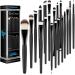 EmaxDesign 20-Piece Professional Makeup Brush Set for Face, Eyes, Eyeliner, Foundation - Blending Tool for Powder, Liquid, Cream Cosmetics - Buy Online on GoSupps.com