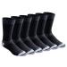 Dickies mens Dri-tech Moisture Control Max Full Cushion Crew Socks Multipack Shoe Size: 12-15 3.0 Full Cushion Black (6 Pairs)