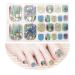 Toe nail sticker self -adhesive toenail sticker with nail files star moon watermelon toenails sticker summer fashion diy footnail decoration art nail art sticker footnail decay pictures
