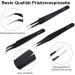 Tweezers Set of 3 Precision Tweezers Antistatic ESD Safety Stainless Steel Tweezers Set Non-Magnetic for Detailed Work and Repairs of Computers Mobile Phones Watches 12 5cm - Buy Online on GoSupps.com