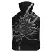 Black Dragon Hot Water Bottle With Cover Plush Bed Bottle Hand Warmer For Adults And Children 26.5X15.3cm