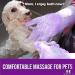 COMMON'H Pet Grooming Gloves - Long Washing Glove Scrubber for Shedding, Bathing, Deshedding, Dog Cat Bath Mitt, Silicone Brush - Purple - Buy Online on GoSupps.com