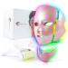 Light Therapy Face Mask Rejuvenation FDA Cleared PDT 8-in-1 LED Facial Red Light Therapy Face & Neck Lift & Tightening Machine, Anti Aging, Dark Spot Remover Device + Ice Roller for Face (Rose Gold) (Rose Gold) 8-in-1 Ligh…