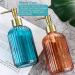 Versatile Glass Soap Dispenser Bottle with Pump 14 Oz Dripless Pump Bottle Refillable Liquid Hand Jar Dispenser for Bathroom Countertop Kitchen Laundry Room(Amber 2 Pack) - Buy Online on GoSupps.com