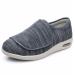 KXSM Unisex Diabetic Slippers Adjustable Closure Edema Shoes Wide Fit Large Size Arthritis Swollen Feet Elder Footwear Lightweight for Men Women Dark Grey 44EUR