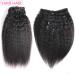 YAMI Kinky Straight 100% Remy Human Hair Extensions - 10 Inch Clip Ins for Women - Black Yaki Straight Real Hair - 120g/10pcs - Buy Online on GoSupps.com