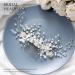 Fashion Band Hair Comb with Flower - Silver Bridal Jewelry with Crystals & Leaf Accents | Elegant Hair Accessories for Women & Girls - Buy Online on GoSupps.com