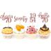 70th Birthday Cupcake Toppers - 24 Rose Gold Glitter Decorations for 1954 Birthday Party Accessories & Cake Decoration - Buy Online on GoSupps.com