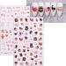 JMEOWIO 10 Sheets Valentines Day Heart Nail Art Stickers Decals Self-Adhesive Rose Love Nail Supplies Nail Art Design Decoration Accessories - Buy Online on GoSupps.com