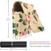 Shop Stylish Leather Lipstick Case & Mini Organizer with Mirror | Flower Tropical Palm Leaves Design - Buy Online on GoSupps.com